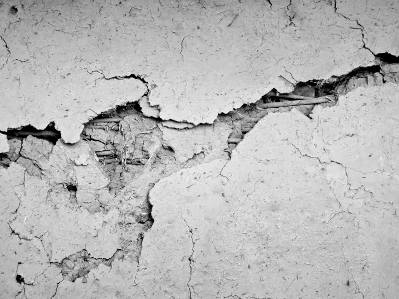 Crack in wall is a sign of foundation problems.