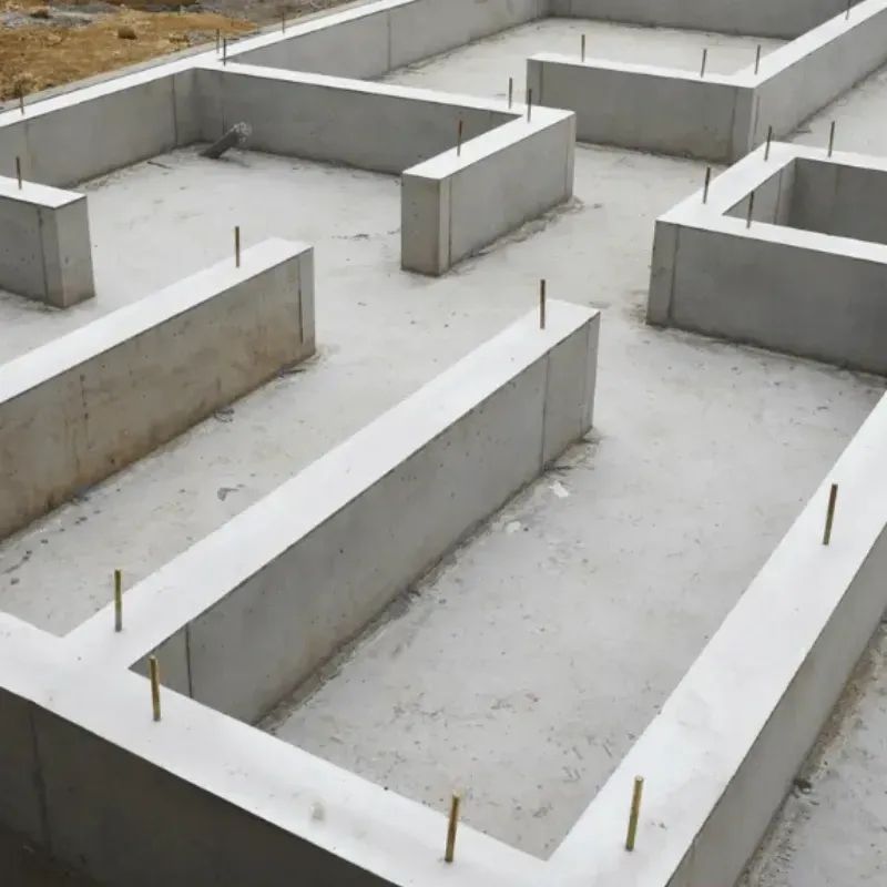 Helical piles in concrete slab