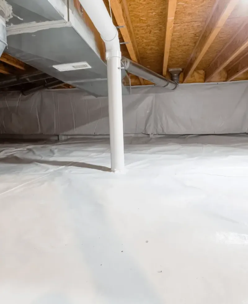 A newly encapsulated crawl space to prevent pests and moisture out.