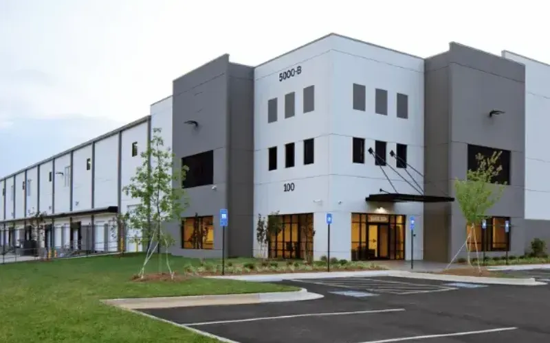 A commercial or industrial building.