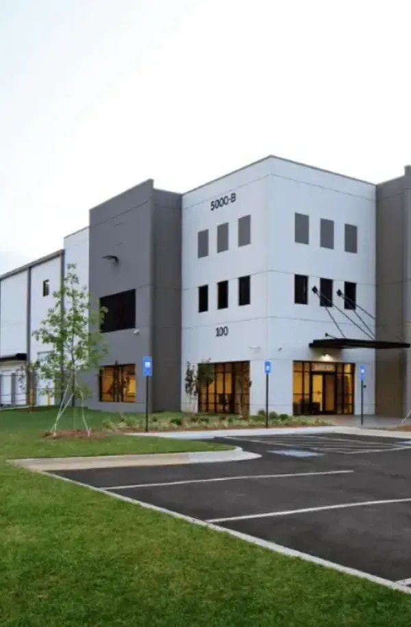 A commercial or industrial building.
